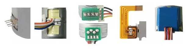 Stepper σκουληκιών 10mm μίνι συνδεμένη οριζόντια σωστή γωνία 2 φάση 4 μηχανών 5V